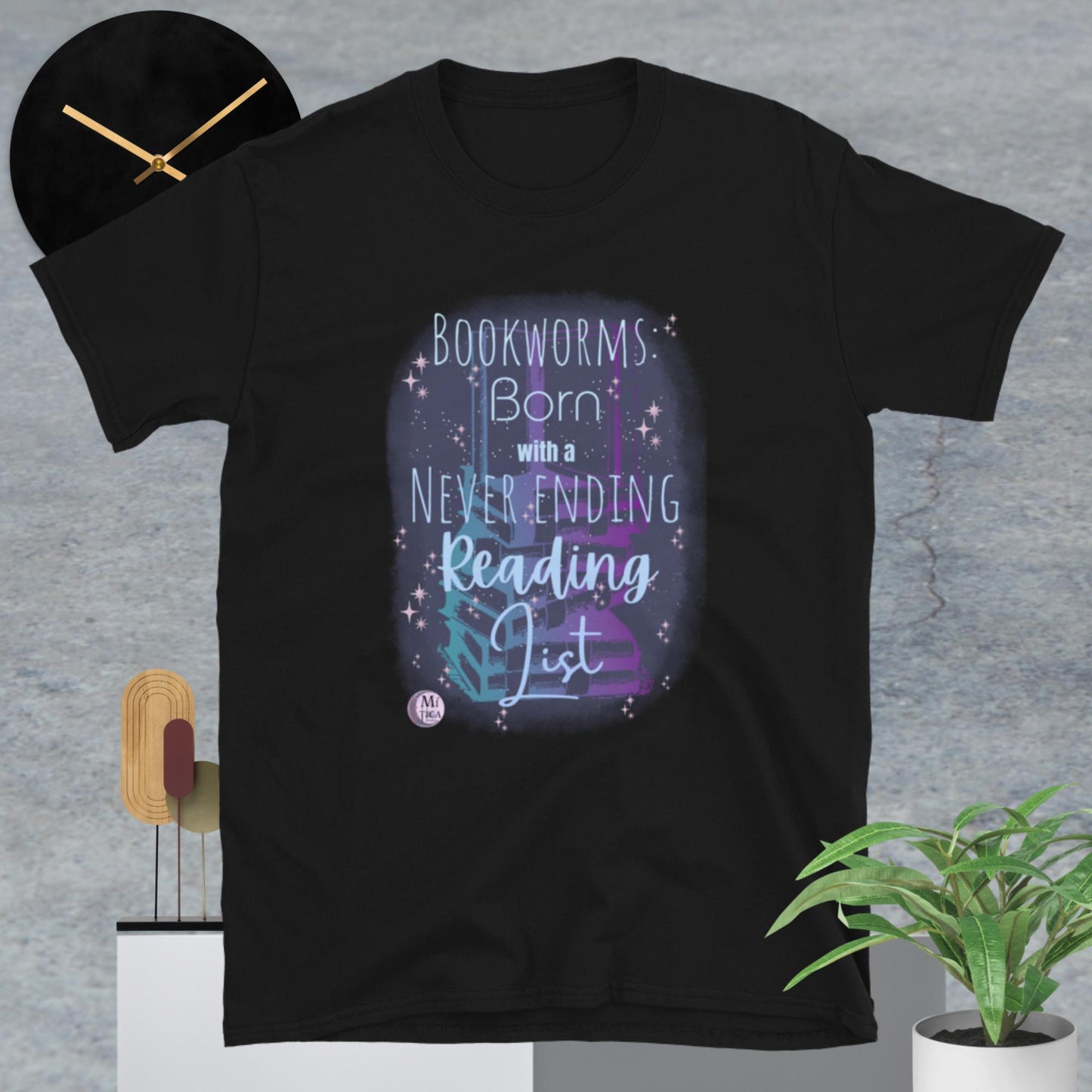 100% Cotton T-shirt - Bookworm Neverending reading List