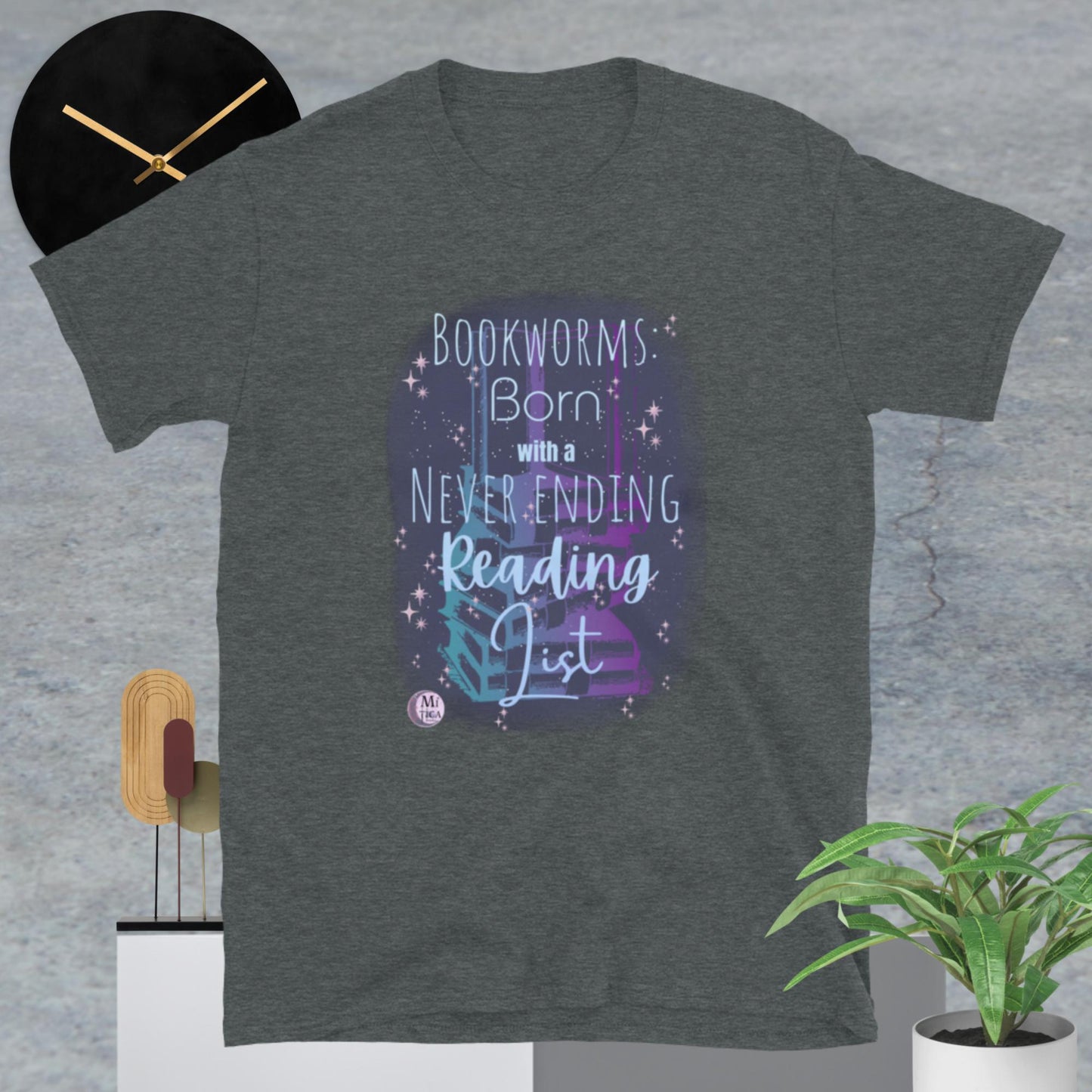 100% Cotton T-shirt - Bookworm Neverending reading List