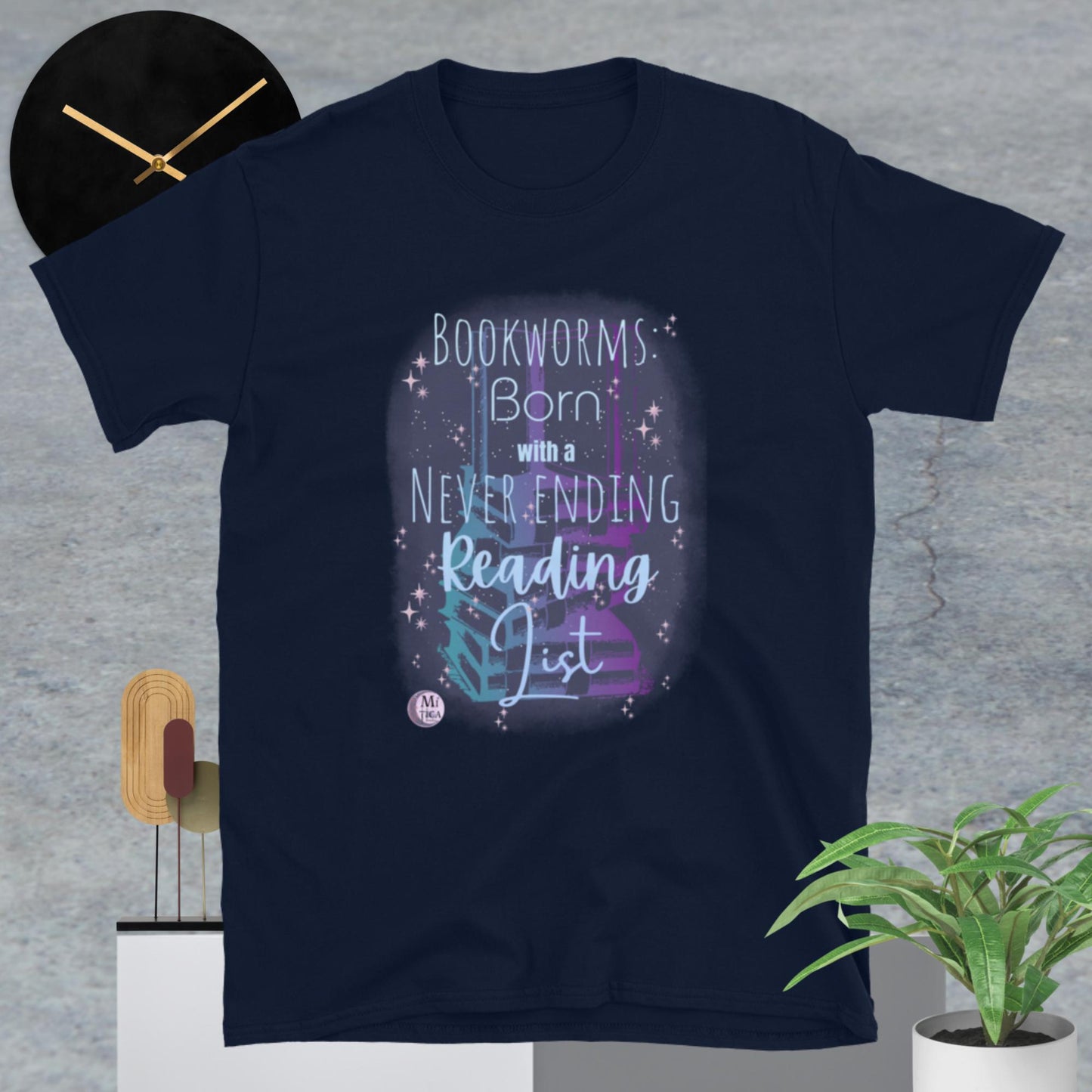 100% Cotton T-shirt - Bookworm Neverending reading List