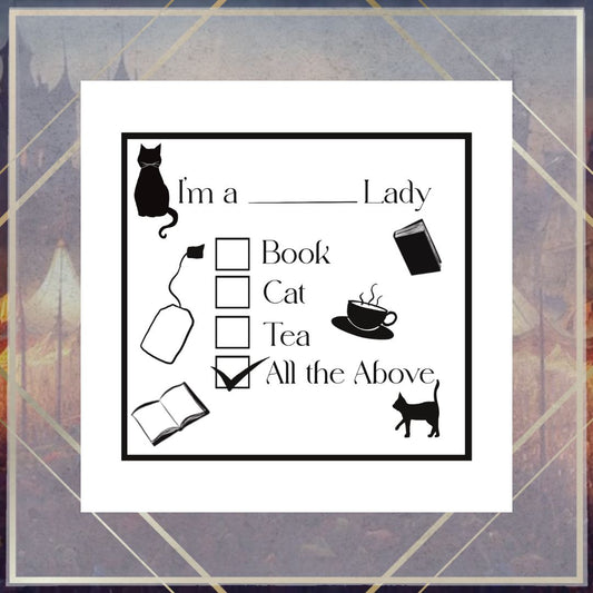 I'm a book lady Sticker