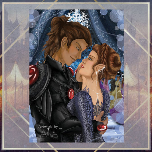 Nesta and Cassian at the Ball- Art Print with official license