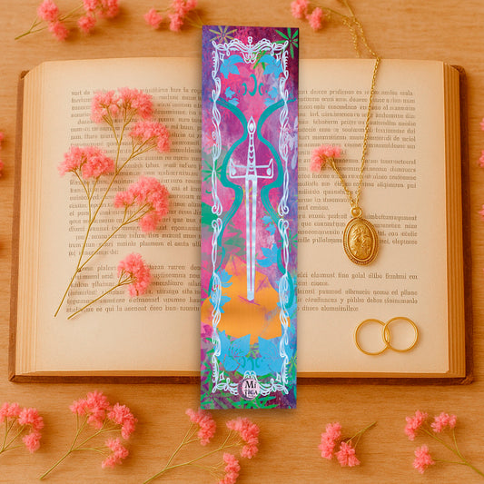 Marcador de livro | A espada - com foil prateado