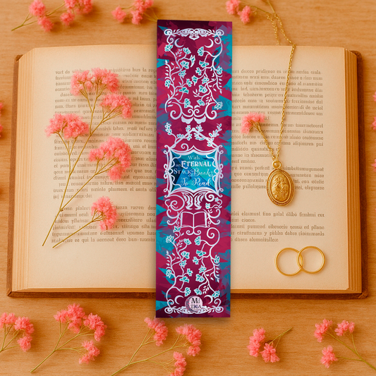 Marcador de livro | Life of a Bookworm - com foil prateado