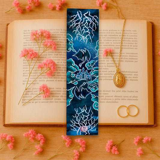 Marcador de livro Onyx Storm - com foil prateado